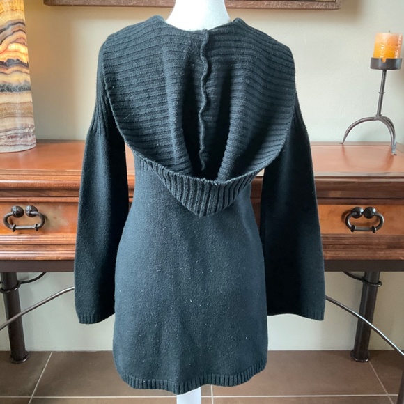 Take Out Double Breasted Hooded Sweater. Black. Size S. - Picture 7 of 7